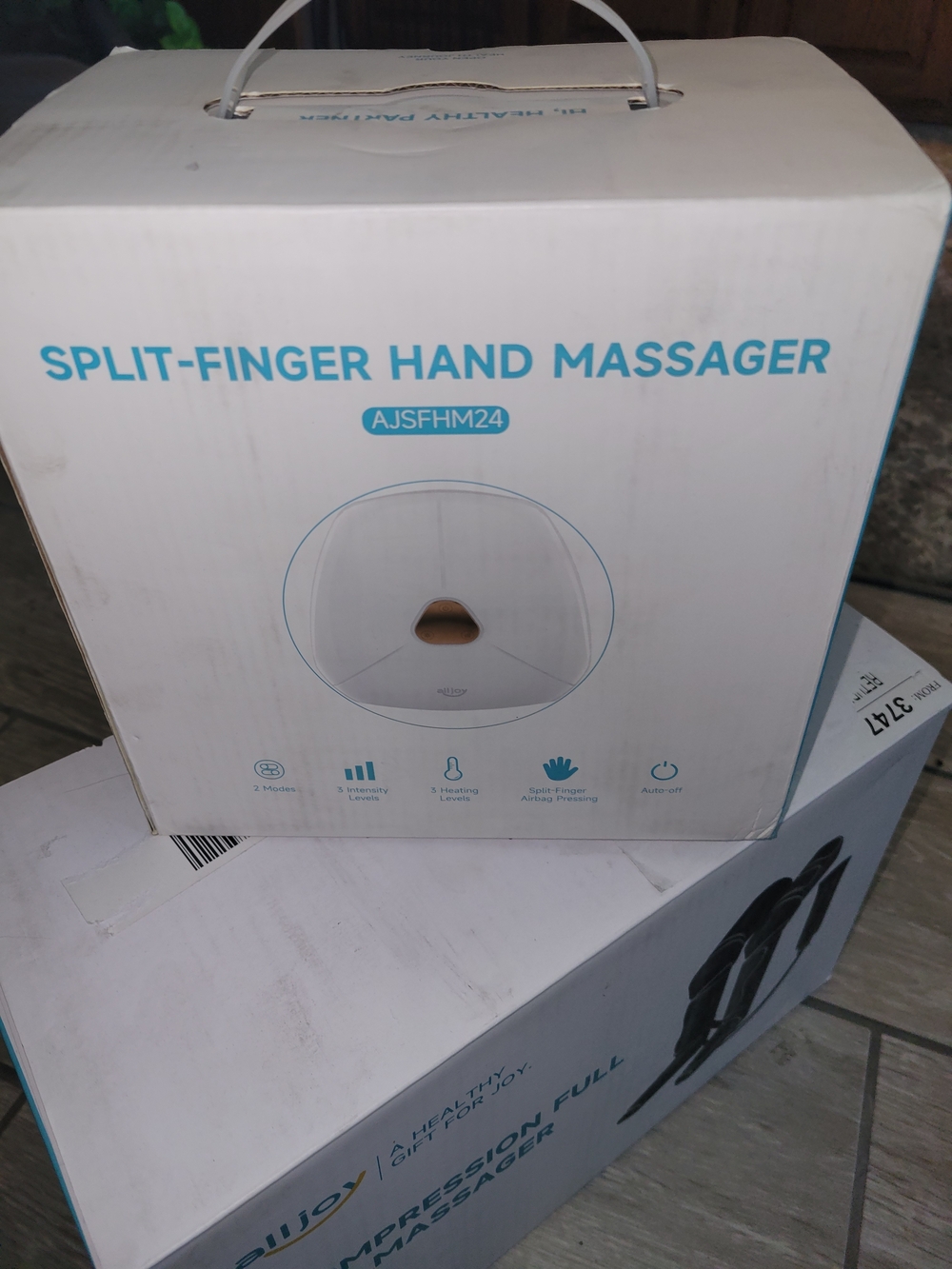 ALLjoy White and Black Hand Massager